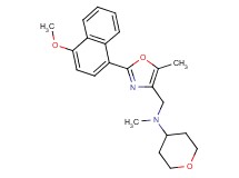 N-{[2-(4-methoxy-1-naphthyl)-5-methyl-1,3-oxazol-4-yl]methyl}-N-methyltetrahydro-2H-pyran-4-amine