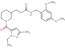 N-(2,4-dimethoxybenzyl)-3-{1-[(1-ethyl-3-methyl-1H-pyrazol-5-yl)carbonyl]-3-piperidinyl}propanamide
