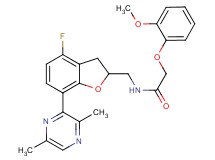 N-{[7-(3,6-dimethyl-2-pyrazinyl)-4-fluoro-2,3-dihydro-1-benzofuran-2-yl]methyl}-2-(2-methoxyphenoxy)acetamide