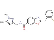 N-[(1,5-dimethyl-1H-pyrazol-3-yl)methyl]-2-(2-fluorobenzyl)-1,3-benzoxazole-6-carboxamide
