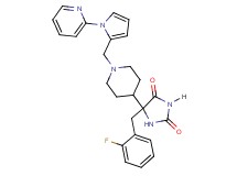 5-(2-fluorobenzyl)-5-(1-{[1-(2-pyridinyl)-1H-pyrrol-2-yl]methyl}-4-piperidinyl)-2,4-imidazolidinedione