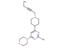4-{2-methyl-6-[1-(2-pentyn-1-yl)-4-piperidinyl]-4-pyrimidinyl}morpholine