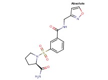 1-[(3-{[(isoxazol-3-ylmethyl)amino]carbonyl}phenyl)sulfonyl]-D-prolinamide