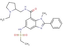 N-[(1-ethyl-2-pyrrolidinyl)methyl]-5-[(ethylsulfonyl)amino]-1-methyl-2-phenyl-1H-benzimidazole-7-carboxamide