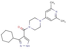 1-[(3-cyclohexyl-1H-pyrazol-4-yl)carbonyl]-4-(2,6-dimethyl-4-pyridinyl)piperazine