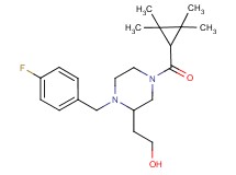 2-{1-(4-fluorobenzyl)-4-[(2,2,3,3-tetramethylcyclopropyl)carbonyl]-2-piperazinyl}ethanol