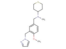 N-[4-methoxy-3-(1H-pyrazol-1-ylmethyl)benzyl]-N-methyltetrahydro-2H-thiopyran-4-amine
