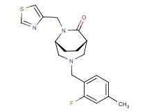(1S*,5R*)-3-(2-fluoro-4-methylbenzyl)-6-(1,3-thiazol-4-ylmethyl)-3,6-diazabicyclo[3.2.2]nonan-7-one
