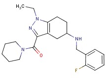1-ethyl-N-(2-fluorobenzyl)-3-(1-piperidinylcarbonyl)-4,5,6,7-tetrahydro-1H-indazol-5-amine