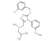 N-{[5-[(3-chlorobenzyl)thio]-4-(3-methoxyphenyl)-4H-1,2,4-triazol-3-yl]methyl}-N,2-dimethyl-1-propanamine