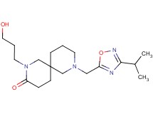 2-(3-hydroxypropyl)-8-[(3-isopropyl-1,2,4-oxadiazol-5-yl)methyl]-2,8-diazaspiro[5.5]undecan-3-one