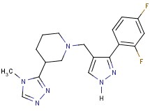 1-{[3-(2,4-difluorophenyl)-1H-pyrazol-4-yl]methyl}-3-(4-methyl-4H-1,2,4-triazol-3-yl)piperidine