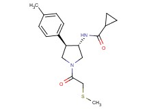 N-{(3S*,4R*)-4-(4-methylphenyl)-1-[(methylthio)acetyl]-3-pyrrolidinyl}cyclopropanecarboxamide