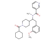 N-[1-[1-(cyclohexylcarbonyl)-4-piperidinyl]-2-(3-methoxyphenyl)ethyl]-N-methylnicotinamide