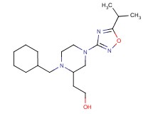 2-[1-(cyclohexylmethyl)-4-(5-isopropyl-1,2,4-oxadiazol-3-yl)-2-piperazinyl]ethanol