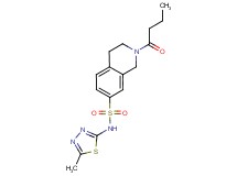 2-butyryl-N-(5-methyl-1,3,4-thiadiazol-2-yl)-1,2,3,4-tetrahydroisoquinoline-7-sulfonamide