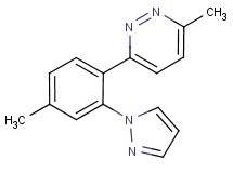 3-methyl-6-[4-methyl-2-(1H-pyrazol-1-yl)phenyl]pyridazine