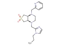 (4aS*,7aR*)-1-[(1-propyl-1H-imidazol-2-yl)methyl]-4-(2-pyridinylmethyl)octahydrothieno[3,4-b]pyrazine 6,6-dioxide