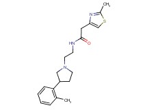 N-{2-[3-(2-methylphenyl)-1-pyrrolidinyl]ethyl}-2-(2-methyl-1,3-thiazol-4-yl)acetamide