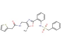 N-[(2-{2-[(benzylsulfonyl)amino]phenyl}-5-methyl-1,3-oxazol-4-yl)methyl]-2-(2-thienyl)acetamide