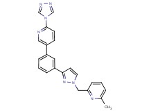 5-(3-{1-[(6-methyl-2-pyridinyl)methyl]-1H-pyrazol-3-yl}phenyl)-2-(4H-1,2,4-triazol-4-yl)pyridine