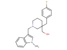 {3-(4-fluorobenzyl)-1-[(1-methyl-1H-indol-3-yl)methyl]-3-piperidinyl}methanol