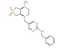 N-benzyl-5-{[(4aS*,7aR*)-4-methyl-6,6-dioxidohexahydrothieno[3,4-b]pyrazin-1(2H)-yl]methyl}-2-pyrimidinamine