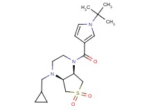 (4aS*,7aR*)-1-[(1-tert-butyl-1H-pyrrol-3-yl)carbonyl]-4-(cyclopropylmethyl)octahydrothieno[3,4-b]pyrazine 6,6-dioxide