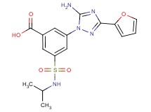 3-[5-amino-3-(2-furyl)-1H-1,2,4-triazol-1-yl]-5-[(isopropylamino)sulfonyl]benzoic acid