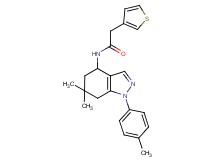 N-[6,6-dimethyl-1-(4-methylphenyl)-4,5,6,7-tetrahydro-1H-indazol-4-yl]-2-(3-thienyl)acetamide