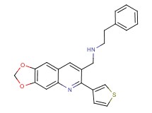 (2-phenylethyl){[6-(3-thienyl)[1,3]dioxolo[4,5-g]quinolin-7-yl]methyl}amine