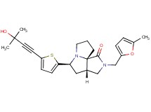 (3aS*,5S*,9aS*)-5-[5-(3-hydroxy-3-methyl-1-butyn-1-yl)-2-thienyl]-2-[(5-methyl-2-furyl)methyl]hexahydro-7H-pyrrolo[3,4-g]pyrrolizin-1(2H)-one
