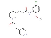N-(5-chloro-2-methoxyphenyl)-3-{1-[3-(4-pyridinyl)propanoyl]-3-piperidinyl}propanamide