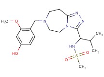 N-{1-[7-(4-hydroxy-2-methoxybenzyl)-6,7,8,9-tetrahydro-5H-[1,2,4]triazolo[4,3-d][1,4]diazepin-3-yl]-2-methylpropyl}methanesulfonamide