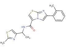 6-(2-methylphenyl)-N-[1-(2-methyl-1,3-thiazol-4-yl)ethyl]imidazo[2,1-b][1,3]thiazole-3-carboxamide