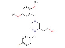 2-[4-(2,5-dimethoxybenzyl)-1-(4-fluorobenzyl)-2-piperazinyl]ethanol