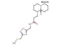 N-({3-[(methylthio)methyl]-1,2,4-oxadiazol-5-yl}methyl)-3-[(1S,9aR)-octahydro-2H-quinolizin-1-yl]propanamide