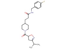 N-(4-fluorobenzyl)-3-{1-[(3-isopropyl-4,5-dihydro-5-isoxazolyl)carbonyl]-4-piperidinyl}propanamide