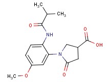 1-[2-(isobutyrylamino)-5-methoxyphenyl]-5-oxopyrrolidine-3-carboxylic acid
