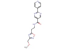 N-{2-[3-(methoxymethyl)-1,2,4-oxadiazol-5-yl]ethyl}-2-(4-pyridinyl)-5-pyrimidinecarboxamide