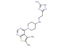 N-[2-(5-amino-1H-1,2,4-triazol-3-yl)ethyl]-1-(5,6-dimethylthieno[2,3-d]pyrimidin-4-yl)piperidin-4-amine