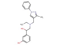 3-(2-{ethyl[(3-methyl-1-phenyl-1H-pyrazol-4-yl)methyl]amino}-1-hydroxyethyl)phenol