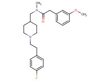 N-({1-[2-(4-fluorophenyl)ethyl]-4-piperidinyl}methyl)-2-(3-methoxyphenyl)-N-methylacetamide