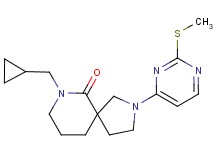 7-(cyclopropylmethyl)-2-[2-(methylthio)pyrimidin-4-yl]-2,7-diazaspiro[4.5]decan-6-one