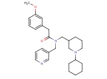 N-[(1-cyclohexyl-3-piperidinyl)methyl]-2-(3-methoxyphenyl)-N-(3-pyridinylmethyl)acetamide