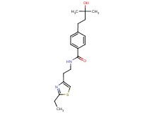 N-[2-(2-ethyl-1,3-thiazol-4-yl)ethyl]-4-(3-hydroxy-3-methylbutyl)benzamide