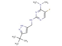 N~2~-[(3-tert-butyl-1H-pyrazol-5-yl)methyl]-5-fluoro-N~4~,N~4~-dimethylpyrimidine-2,4-diamine