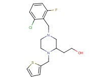 2-[4-(2-chloro-6-fluorobenzyl)-1-(2-thienylmethyl)-2-piperazinyl]ethanol
