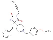 3-(2-butyn-1-yl)-5-[1-(4-ethoxybenzyl)-4-piperidinyl]-5-(2-phenylethyl)-2,4-imidazolidinedione