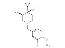 (3R*,4R*)-4-cyclopropyl-1-(3-fluoro-4-methoxybenzyl)-3-methyl-4-piperidinol